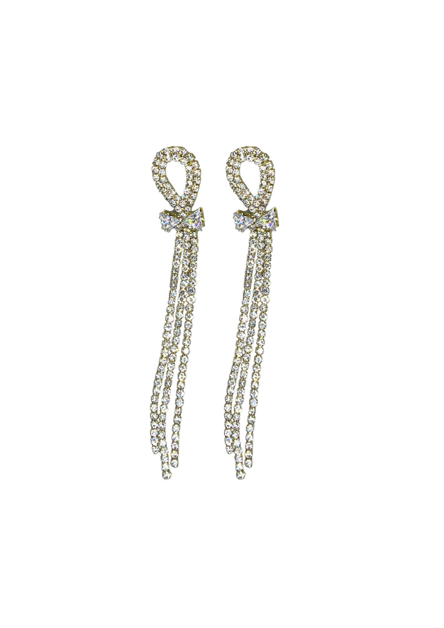 Silver Bow Hoops