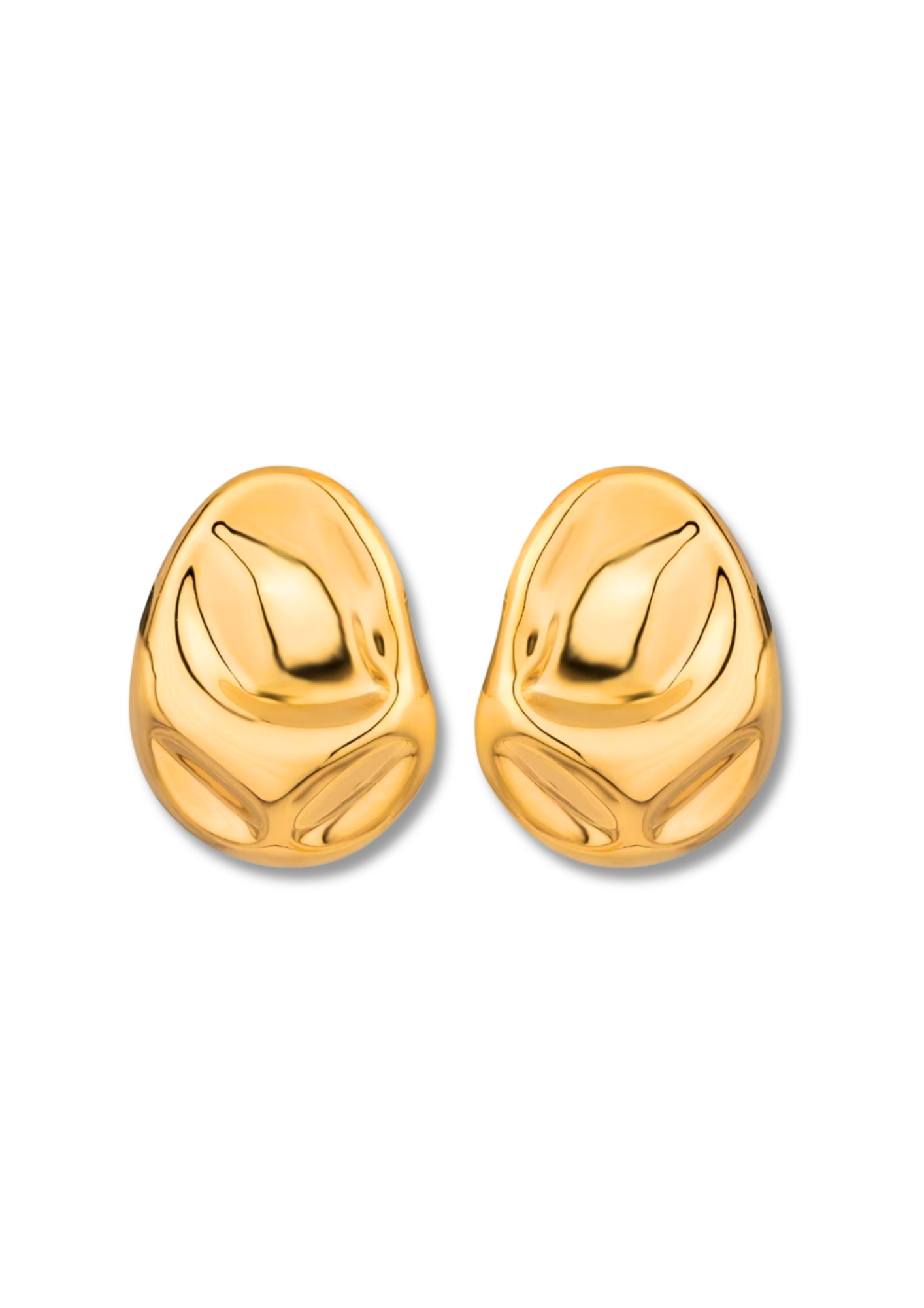 Broken Round Gold Earring