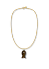 Goldhalskette mit Fischanhänger
