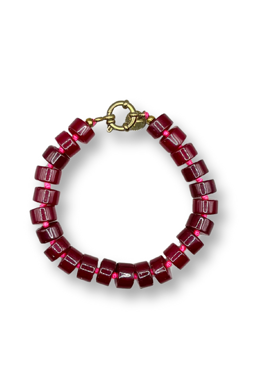 Phil Burgundy Bracelet