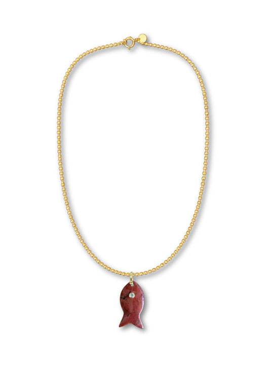 Vis Goud Ketting 