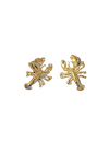 Golden Lobster Earrings ~ 2 pc