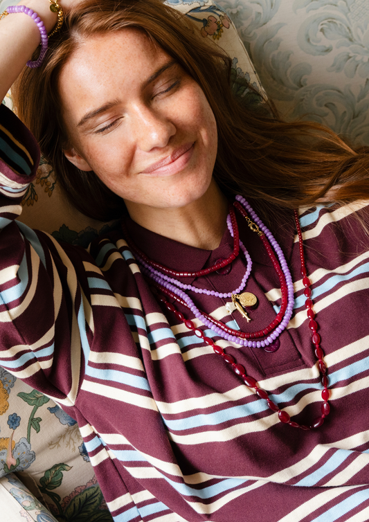 Moos Burgundy Necklace