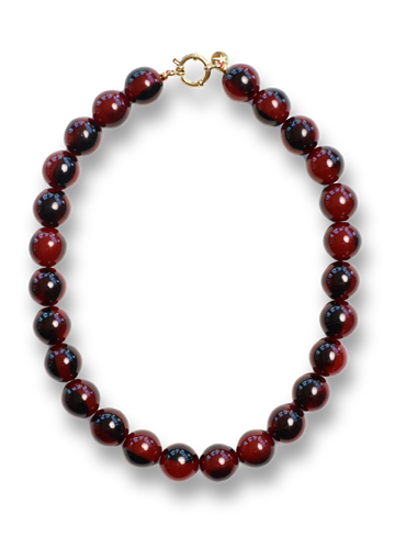 Wilma Burgundy Marble Halskette