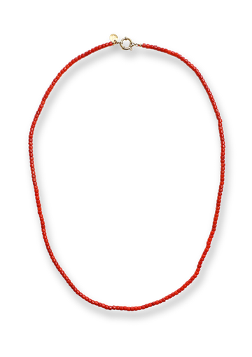 Tommy Coral Orange Lange Halskette