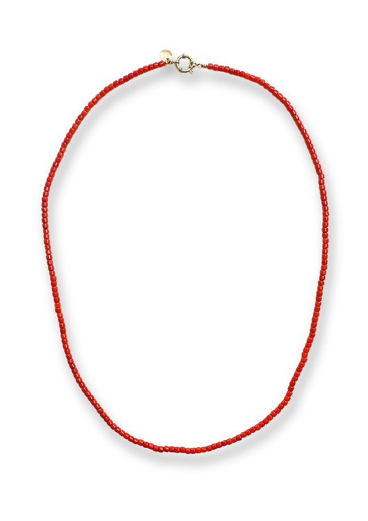 Tommy Coral Orange Long Necklace