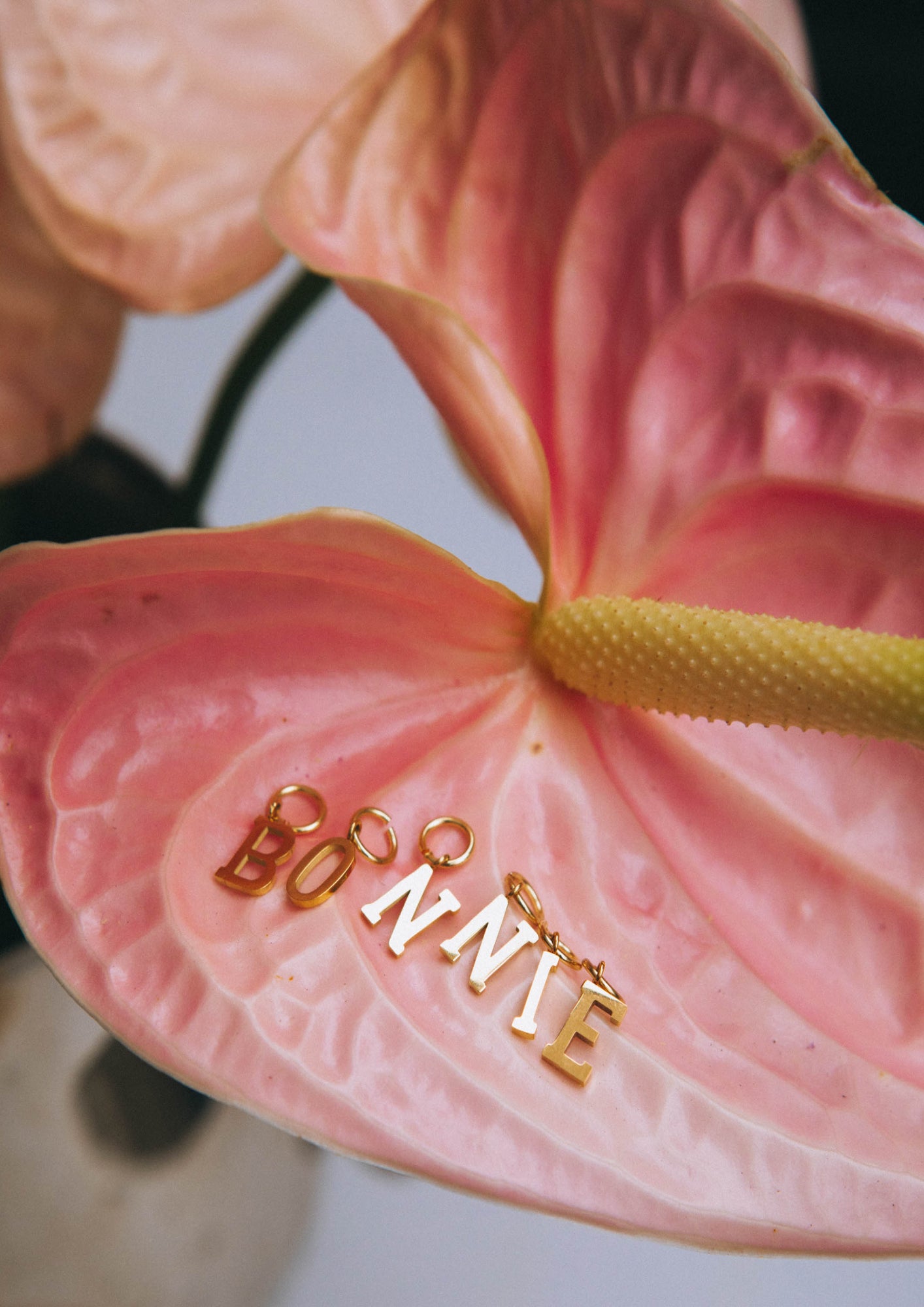 Gold letter - 18K gold plated stainless steel