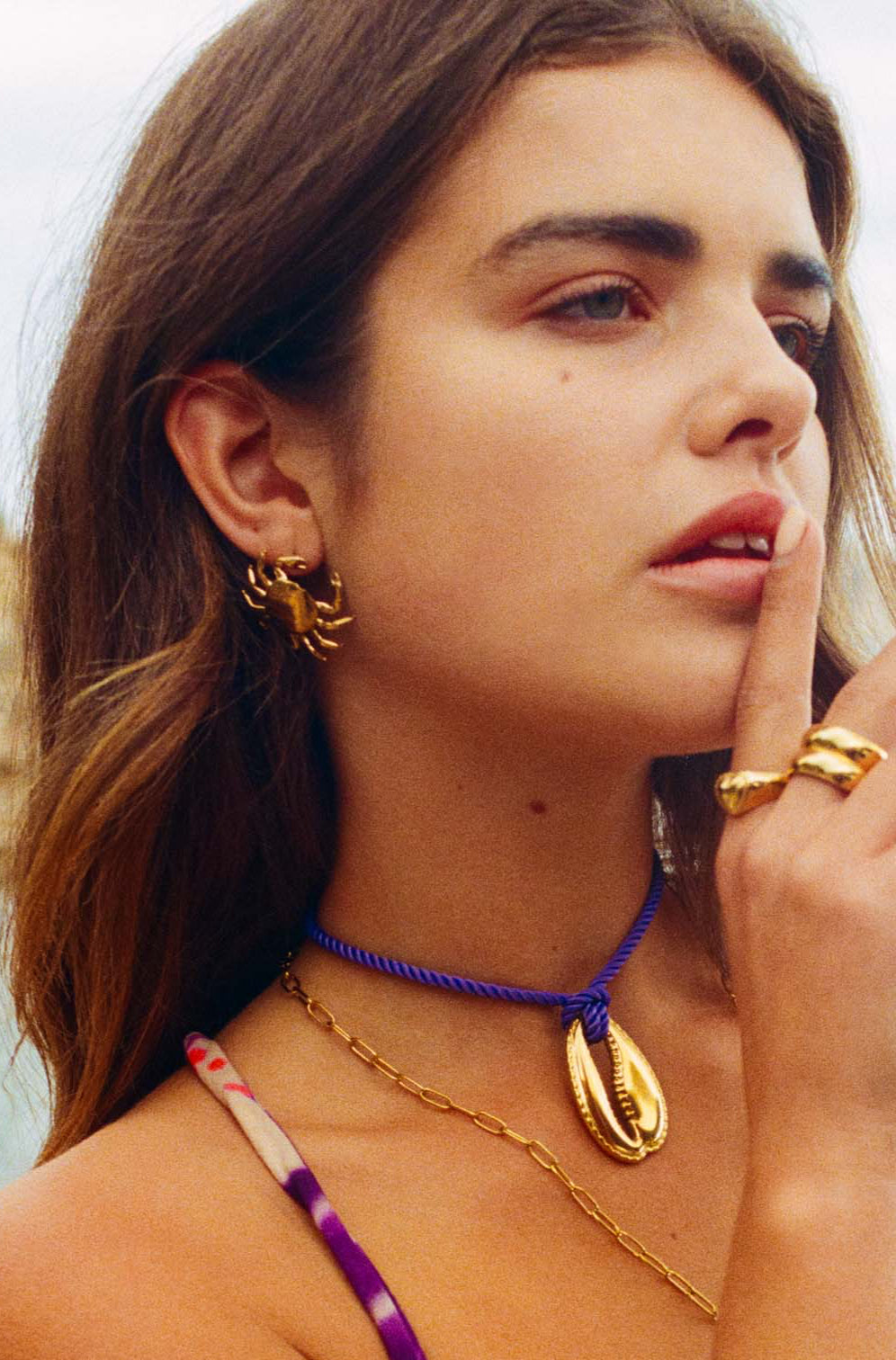 Golden Crab Earrings ~ 2 pc