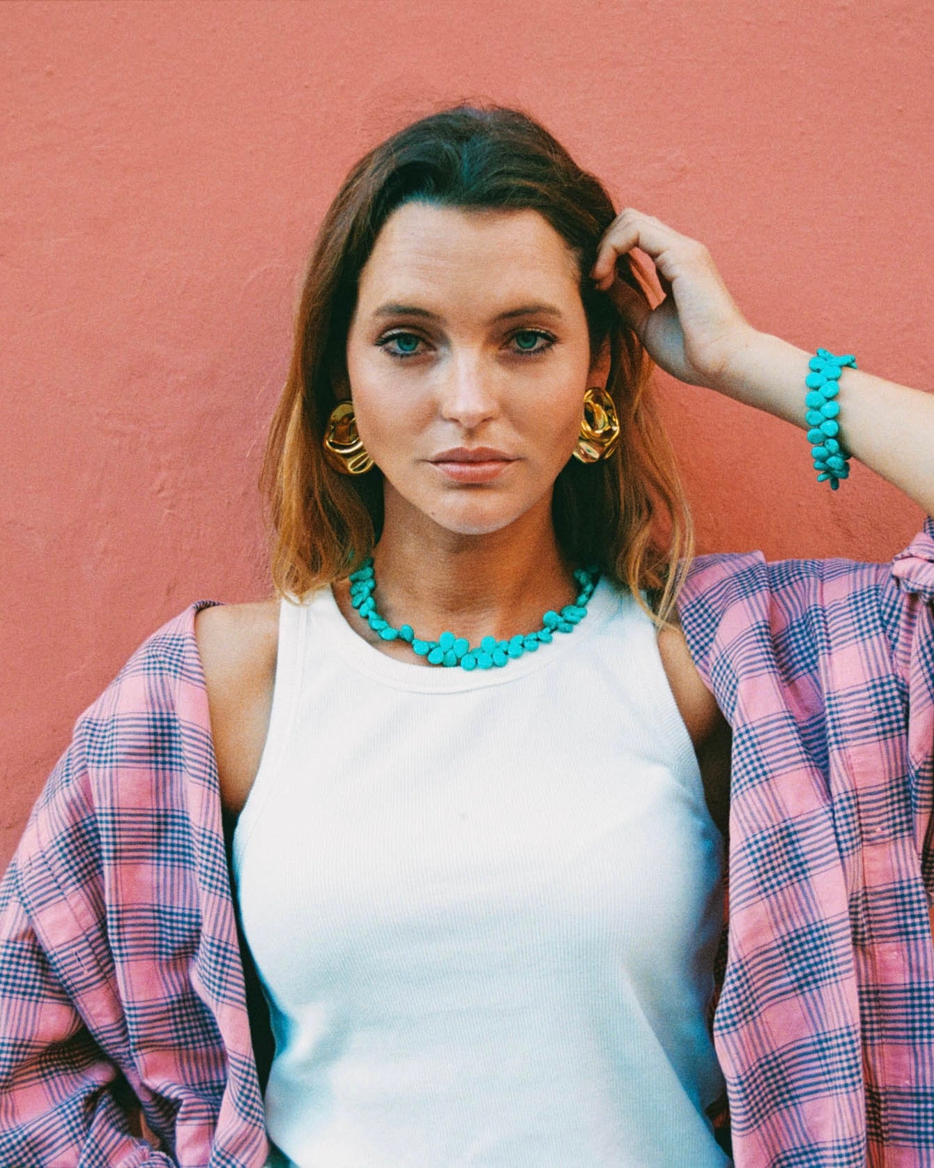 Broken Round Gold Earring