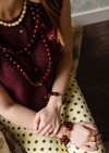 Wilma Burgundy Marble Halskette