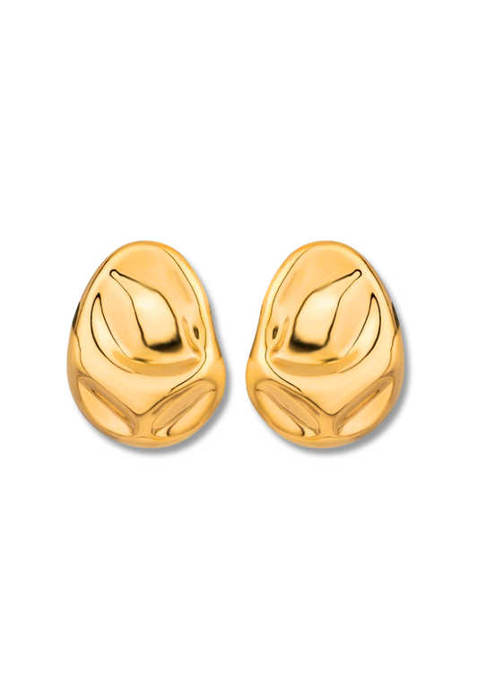 Gebroken Ronde Gouden Oorbellen