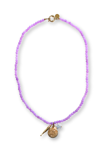 Lila Bedel Trio Ketting